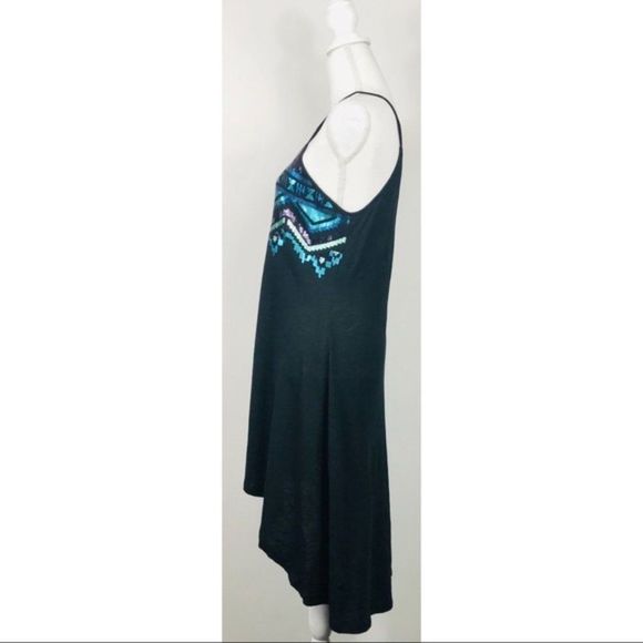 EXPRESS Hi-low Dress Aztec Design in Sequins SZ M - Picture 3 of 8